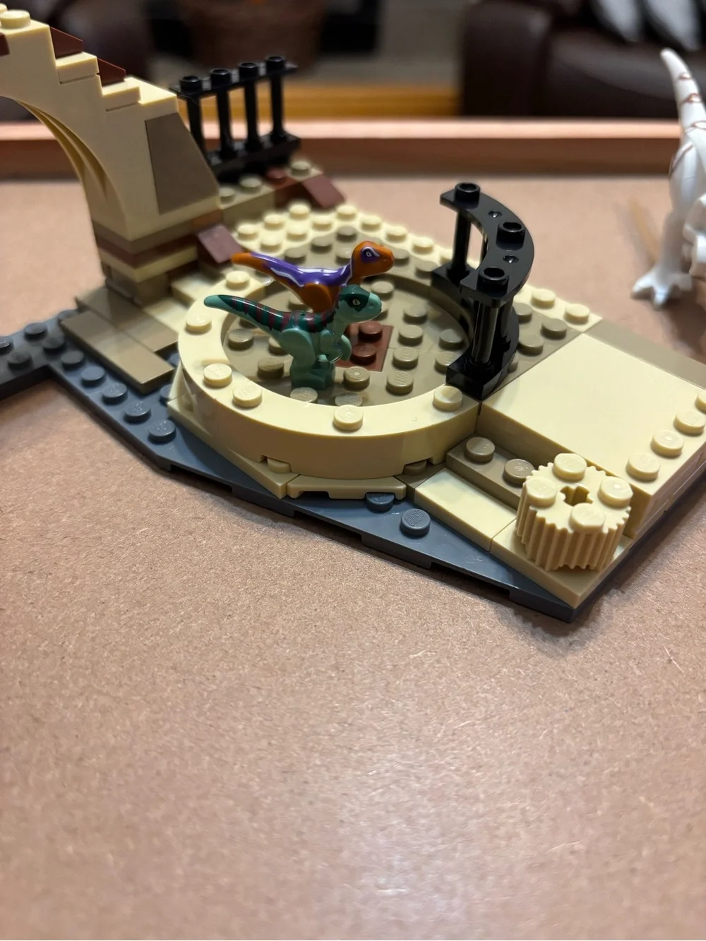 Complete LEGO Jurassic World 76945 Atrociraptor Dinosaur: Bike Chase set.